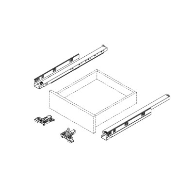 Prowadnica Comfort Slide 3D miękki dociąg  L-550