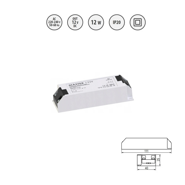 Zasilacz LED MASTER 12W