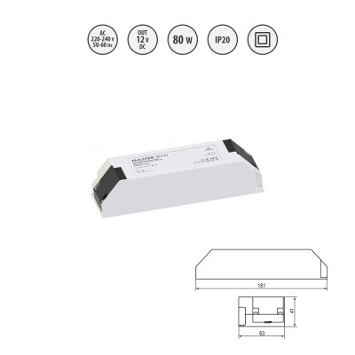 Zasilacz LED MASTER 80W Zasilacz LED MASTER 80W