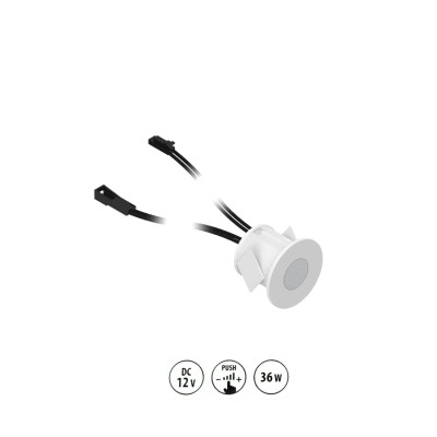 Włącznik meblowy LED dotykowy ze ściemniaczem W02 - Biały. Włącznik meblowy LED dotykowy ze ściemniaczem W02 - Biały.