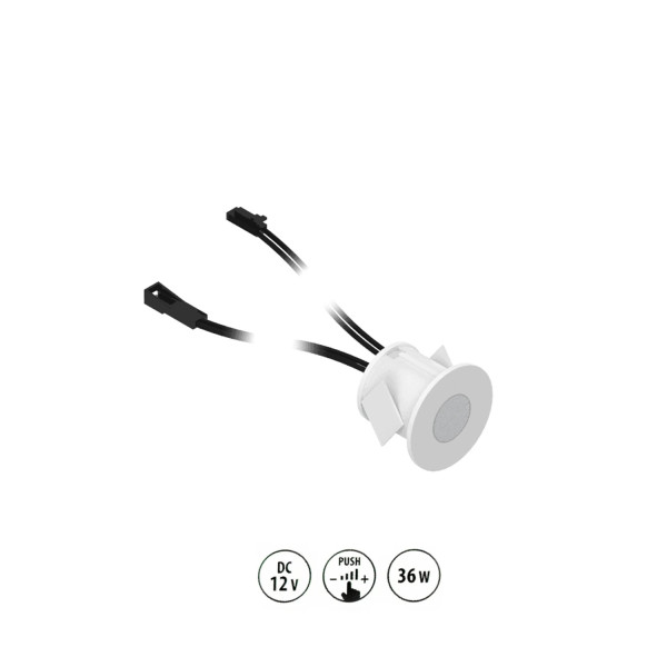 Włącznik meblowy LED dotykowy ze ściemniaczem W02 - Biały.