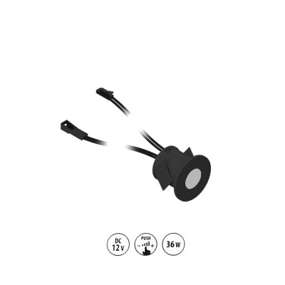 Włącznik meblowy LED dotykowy ze ściemniaczem W02 - czarny. Włącznik meblowy LED dotykowy ze ściemniaczem W02 - czarny.