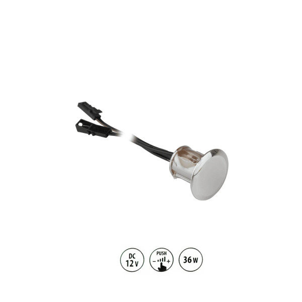 Włącznik LED dotykowy ze ściemniaczem W03 - chrom.