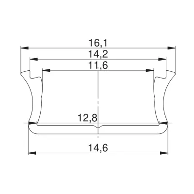 Lumino profil LED nakładany czarny L-3m