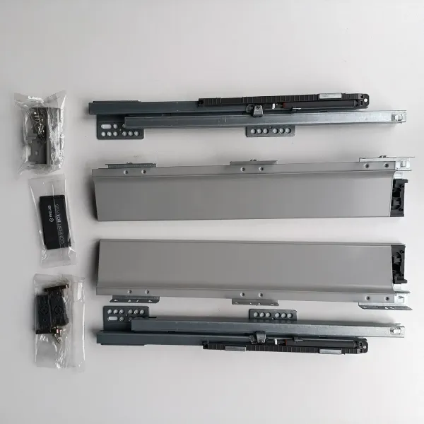 Szuflada Comfort Box Plus H84mm  L500mm niska kolor srebrny/szary.