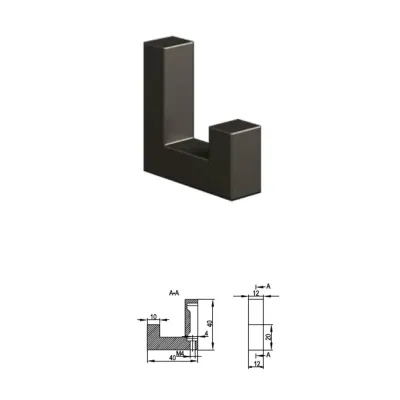 Wieszak meblowy Tetris czarny. Rejs TI22.0051.14.055 Wieszak meblowy Tetris czarny. Rejs TI22.0051.14.055