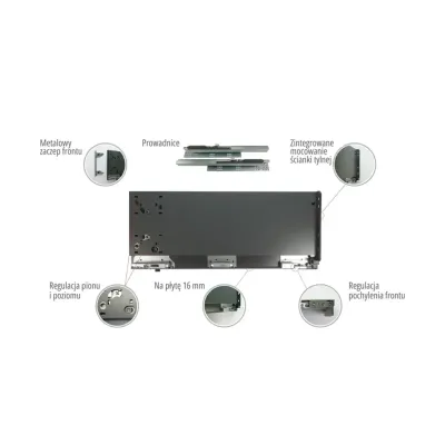 SB12 HD-500/3D Szuflada średnia l-500, h-126 biały SB12 HD-500/3D Szuflada średnia l-500, h-126 biały