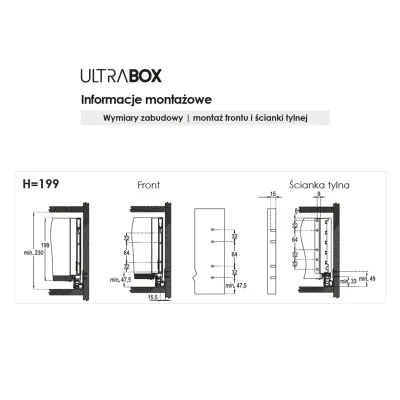 Ultra Box H199, L400 PUSH OPEN . Biały Rejs Ultra Box H199, L400 PUSH OPEN . Biały Rejs