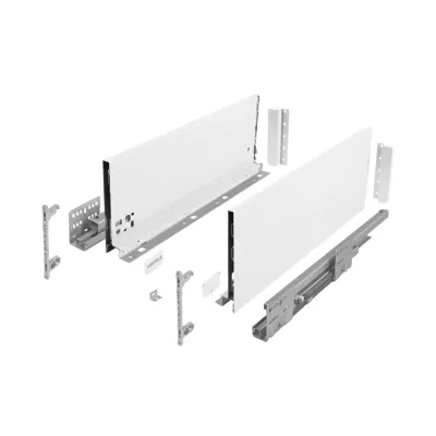 Szuflada Hafele Matrix S Slim średnia biała H-167 L-500