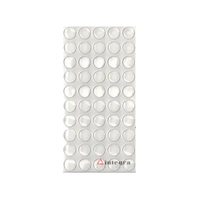 Odbojnik silikonowy samoprzylepny ø 10 x 1,5 mm - listek 50szt Odbojnik silikonowy samoprzylepny ø 10 x 1,5 mm - listek 50szt