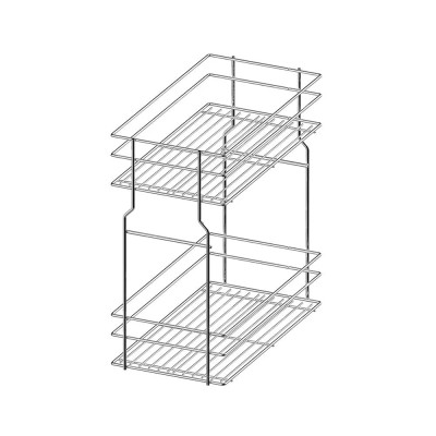 Kosz Cargo mini dolny dwupoziomowy 300 + system jezdny - efekt chrom ,cichy domyk