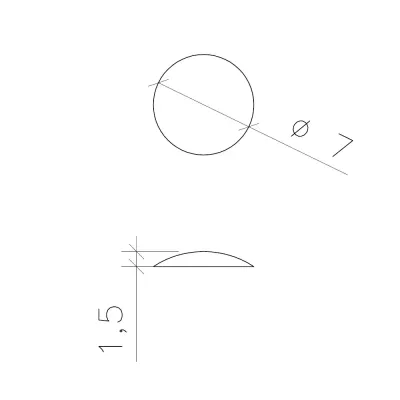 Odbojnik silikonowy samoprzylepny ø 7 x 1,5 mm - listek 50szt Odbojnik silikonowy samoprzylepny ø 7 x 1,5 mm - listek 50szt