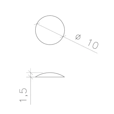 Odbojnik silikonowy samoprzylepny ø 10 x 1,5 mm - listek 50szt Odbojnik silikonowy samoprzylepny ø 10 x 1,5 mm - listek 50szt