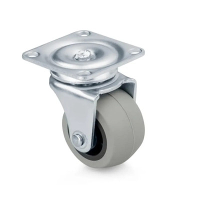 Kółko łożyskowane fi40 guma - KM414 kolor szary