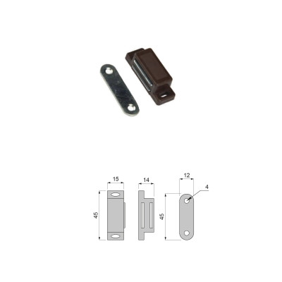 Zatrzask magnetyczny AT-361 (magnes mini) biały