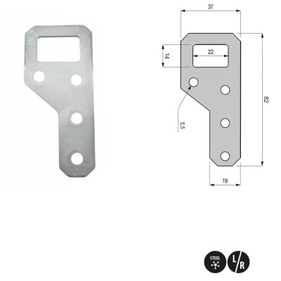 Zawieszka kątowa ZM-280 gr 1,5mm