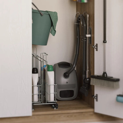 Wieszak na rurę odkurzacza mały kolor efekt chrom