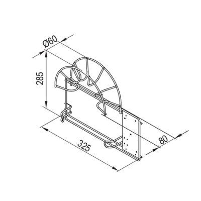 Wieszak na rurę odkurzacza mały kolor efekt chrom