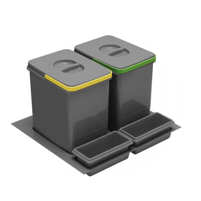 Pojemnik - kosz na odpady Multino 60 (2x15L) H-300 GTV PB-91104100B5-A