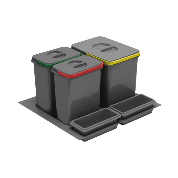 Pojemnik - kosz na odpady Multino 60 (1x15L+2x7L) H-300 GTV PB-91114100B5-A