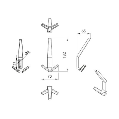 Wieszak WM-057 czarny ATM