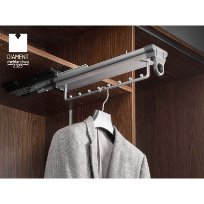 Wieszak wysuwany do szafy na ubrania Symphony WB-669B L-350 biały  (P1)