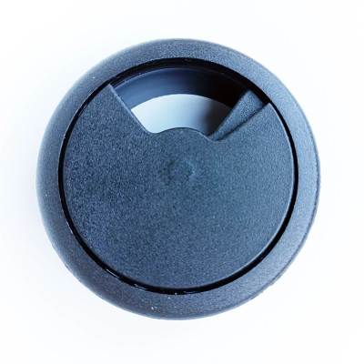 Przepust kablowy / przelotka fi60 do płyt HDF gr 3mm czarny