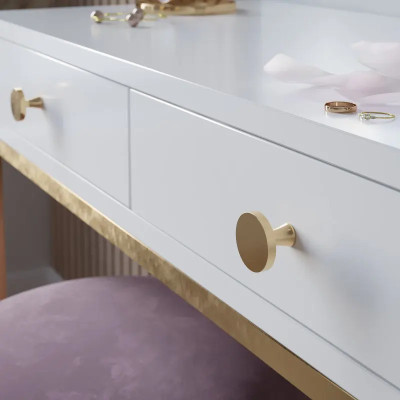 Gałka meblowa GTV Dune 1-16 złoty mosiądz