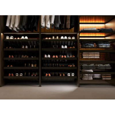 Szuflada GTV ELITE, kosz na obuwie, druciany, 560-618, cichy domyk, antracyt