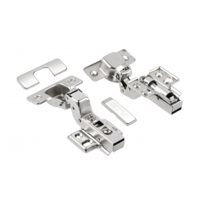 Zawias GTV SILEX wpuszczany prowadnik H-0 z 4 otworami bez euro, pakowany 2 szt. + zaślepki