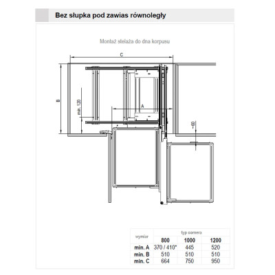 Corner Comfort Maxima Classic  800 Lewy kolor grafit