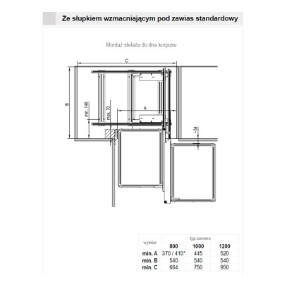 Corner Comfort Maxima Classic  1200 lewy kolor grafit