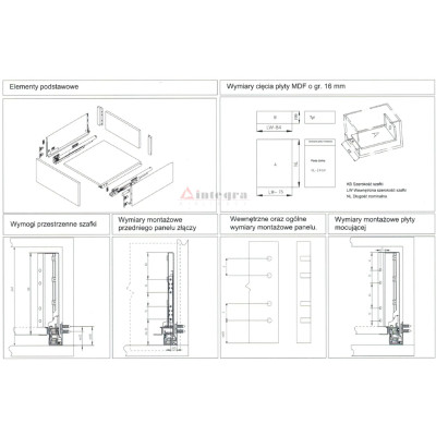 Szuflada Slim Box Nova Box PRO Slim 3D  H-199 L-500 Biała BIMAK