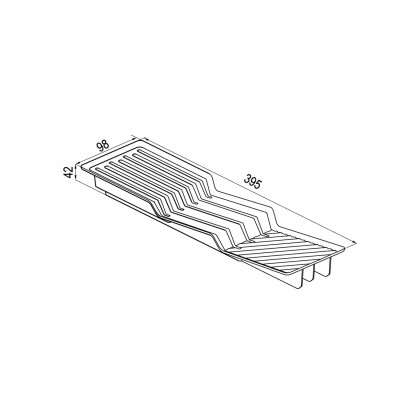 Organizer wkładka na noże do wkładu szufladowego MAX na sztućce grafit