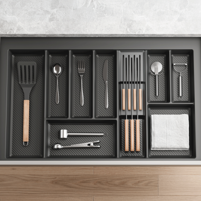 Organizer wkładka na noże do wkładu szufladowego MAX na sztućce grafit