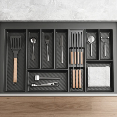 Organizer wkładka na noże do wkładu szufladowego MAX na sztućce grafit