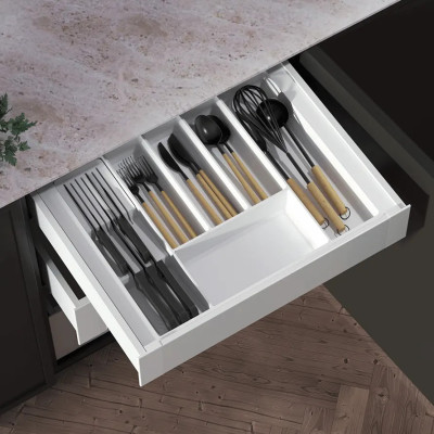 Organizer wkładka na noże do wkładu szufladowego Max na sztućce biały