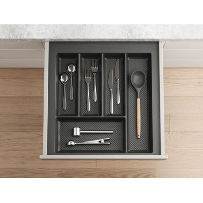 Wkład szufladowy MAX do szafki 50cm organizer na sztućce grafit REJS