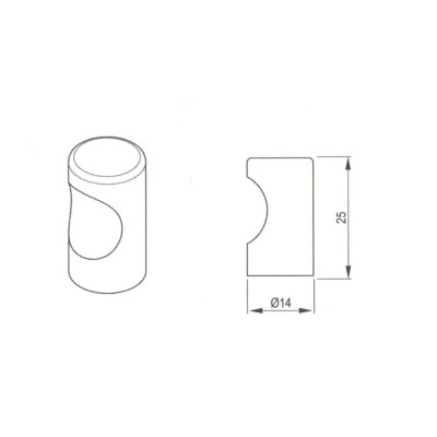Gałka meblowa AR09 czarna