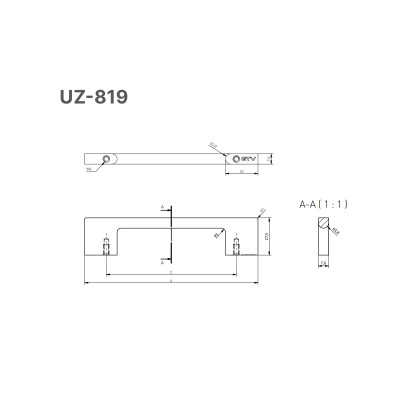 Uchwyt UZ-819 rozstaw 192mm kolor kaszmir (typ: Techno/ Easy)