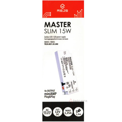 Zasilacz do taśm LED Master Slim 12V 15W plug&play
