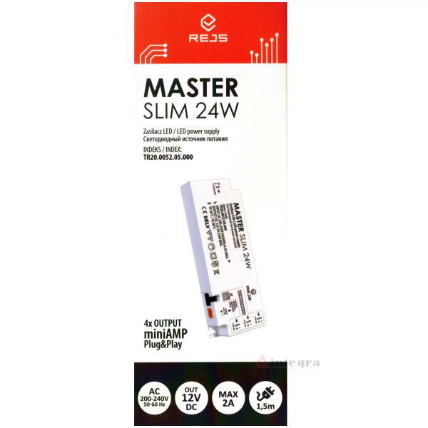 Zasilacz do taśm LED Master Slim 12V 24W plug&play