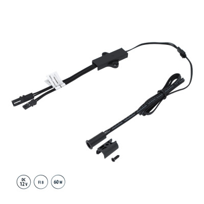 Włącznik sensor do szaf W13 pojedynczy CZARNY