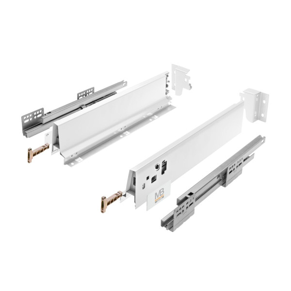Szuflada GTV MODERN BOX SQUARE, H 83 mm, L 450mm, cichy domyk, 40kg, biały