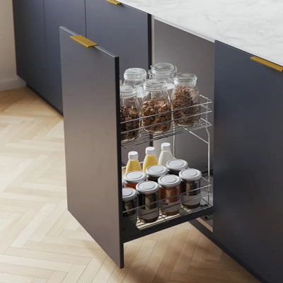 Kosz cargo 50cm 2p. 500 biały z systemem jezdnym cichy domyk Variant Multi REJS