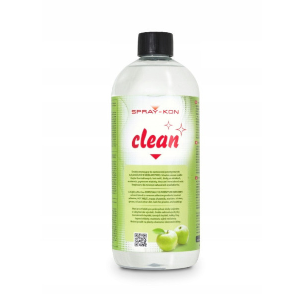 Środek czyszczący zmywacz odtłuszczacz Spray-Kon Clean (zmywa kleje, etykiety, itp) -1L