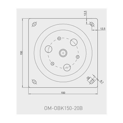 Obrotnica meblowa GTV pod TV, kwadratowa, czarny 150x150mm 50kg