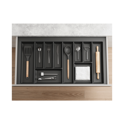 Wkład szufladowy MAX do szafki 90cm organizer na sztućce grafit REJS