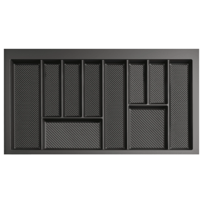 Wkład szufladowy MAX do szafki 90cm organizer na sztućce grafit REJS