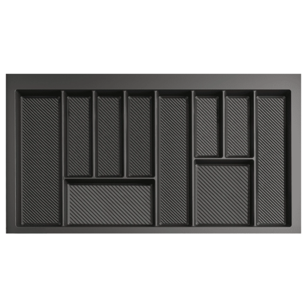 Wkład szufladowy MAX do szafki 90cm organizer na sztućce grafit REJS